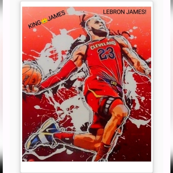 NEW! LEBRON JAMES SELF-CREATED 8.5x11 ULTRA PREMIUM GLOSSY BASKETBALL ART POSTER - Picture 4 of 4